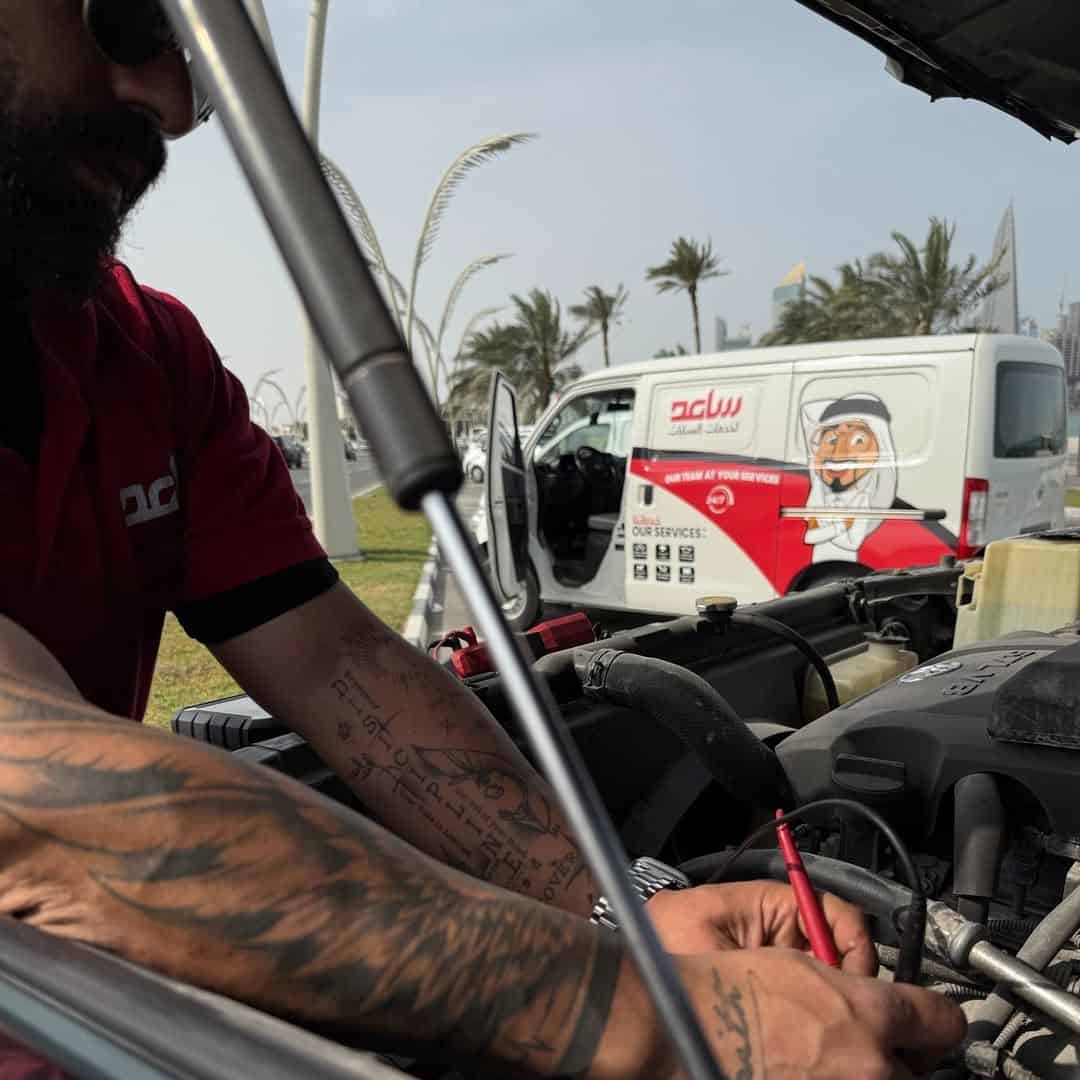 Mobile car battery change service in Qatar